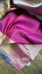 Pure Brocade Kanjivaram - Purple Golden 2g Zari
