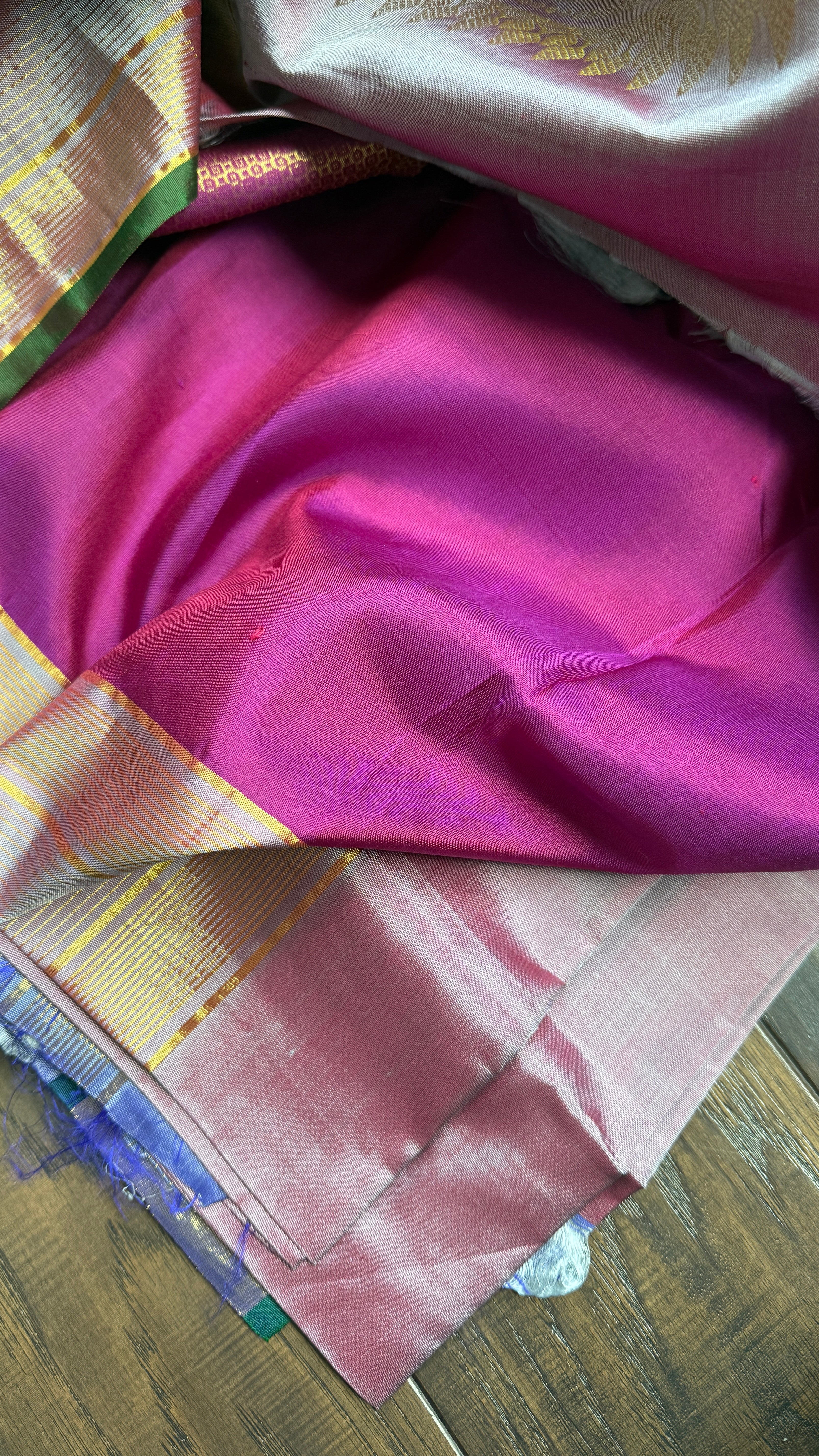 Pure Brocade Kanjivaram - Purple Golden 2g Zari
