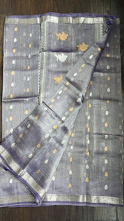 Tissue Organza Silk Banarasi - Purple