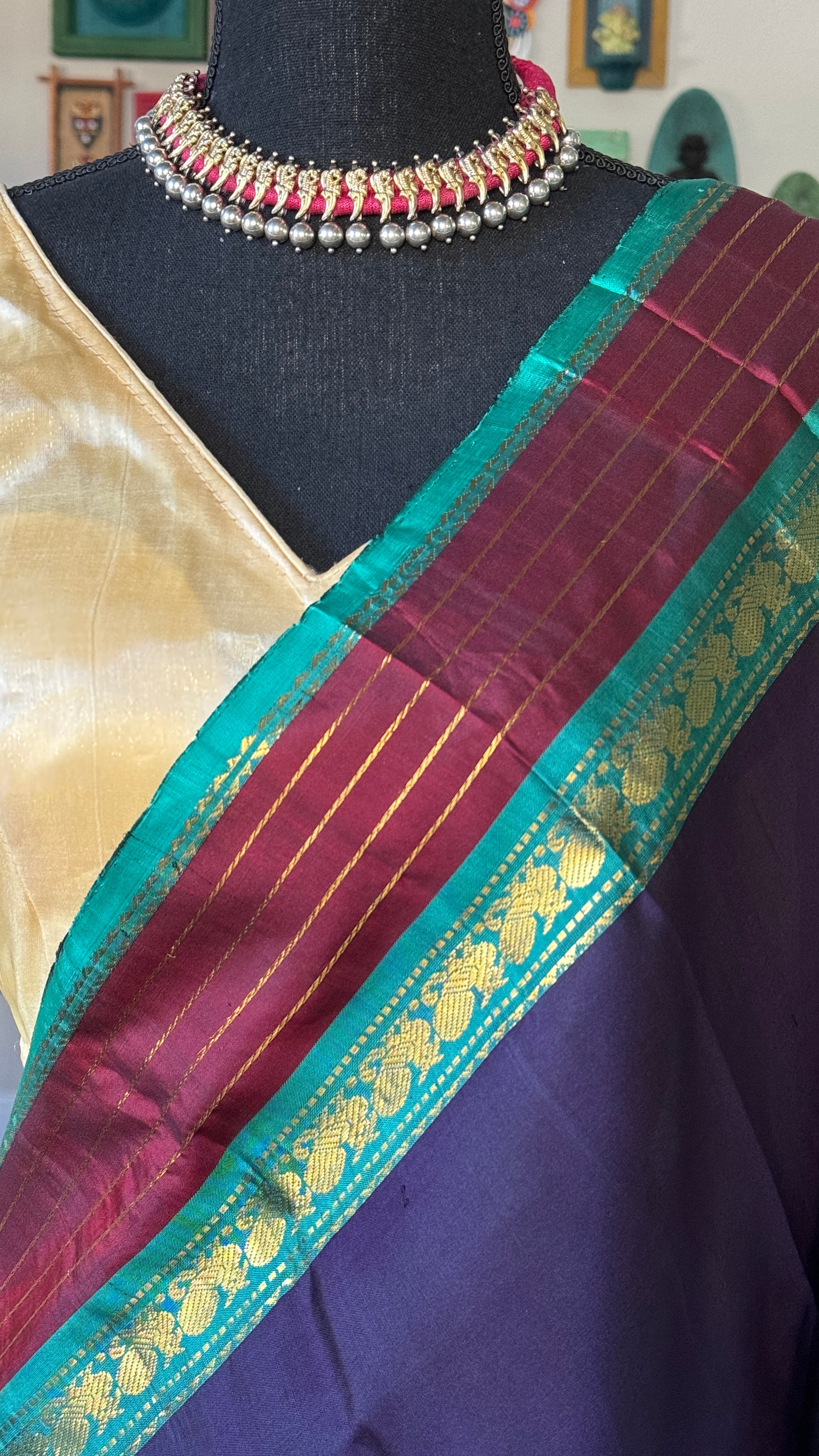 Pure Silk Kanjivaram - Purple Maroon