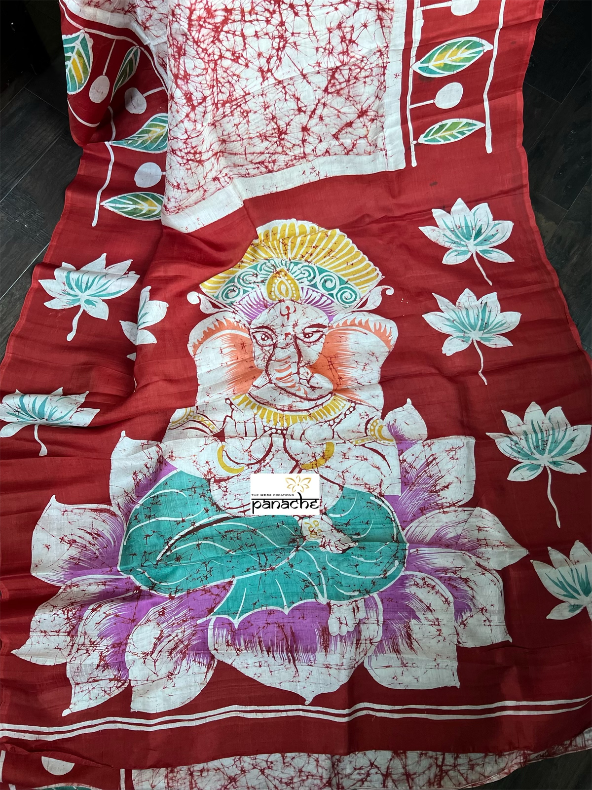 Pure Silk -  Hand Batik Ganesha