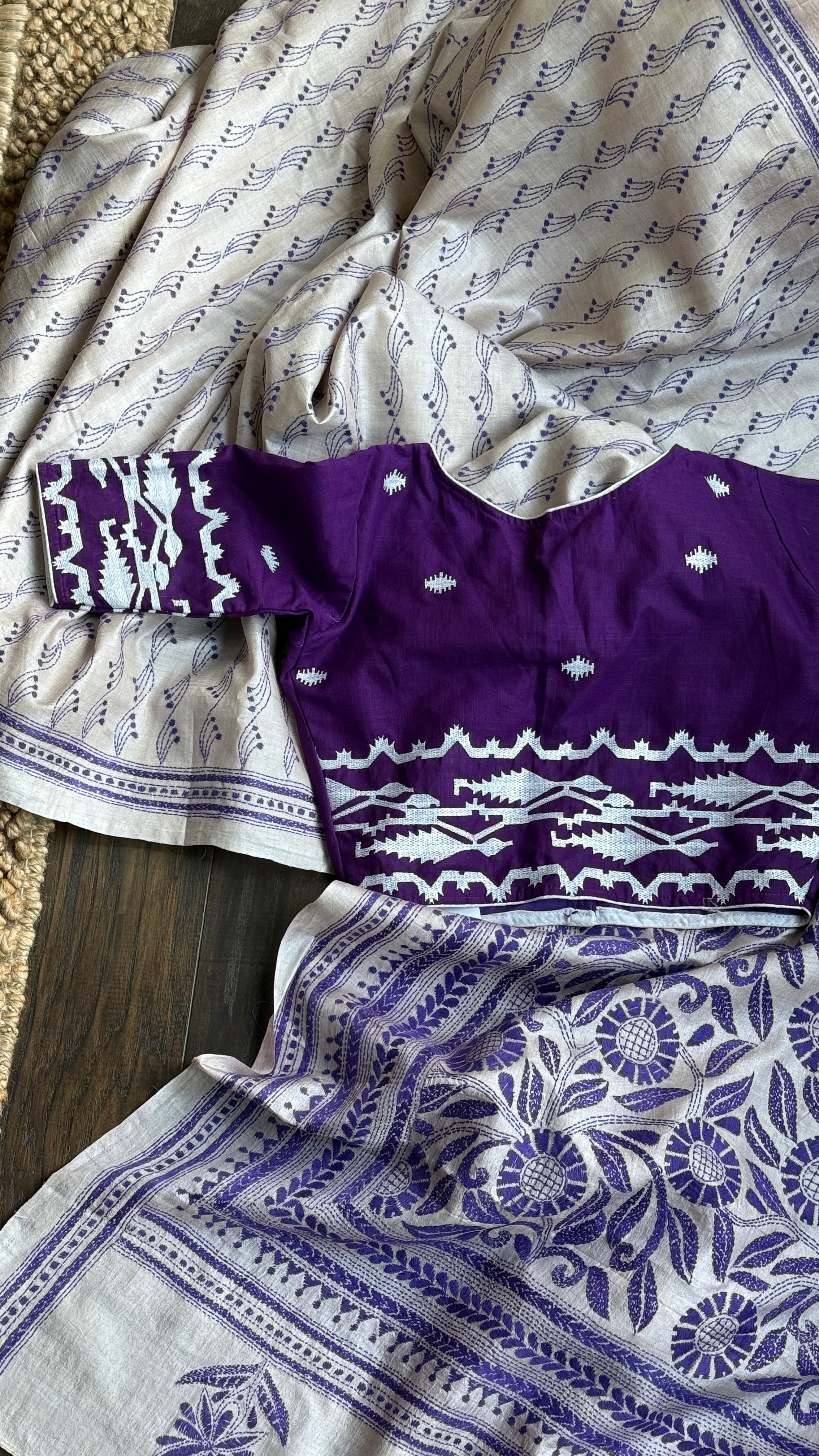 Designer Blouse - Purple Jamdaani Woven