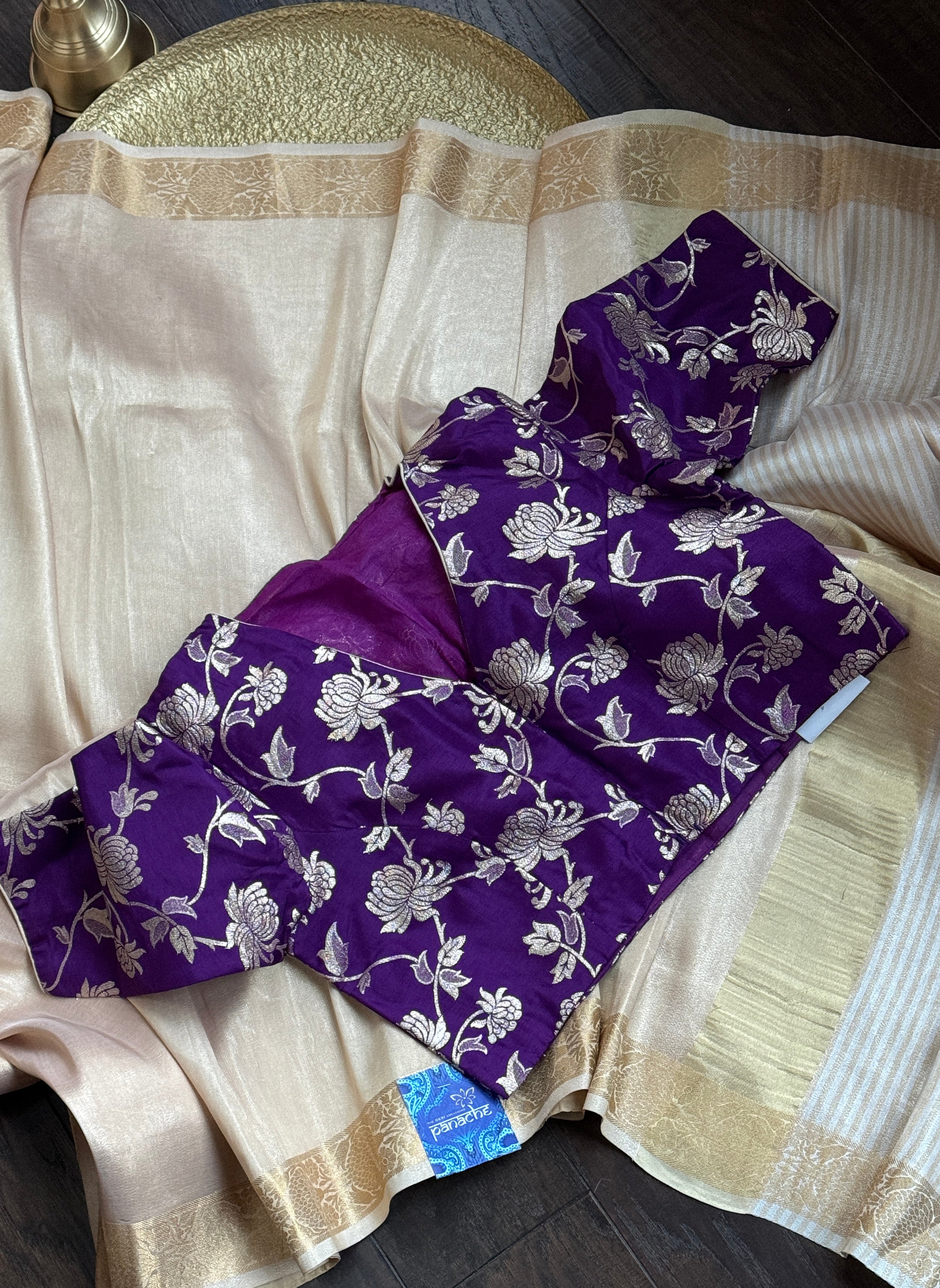 Designer Blouse - Purple Woven