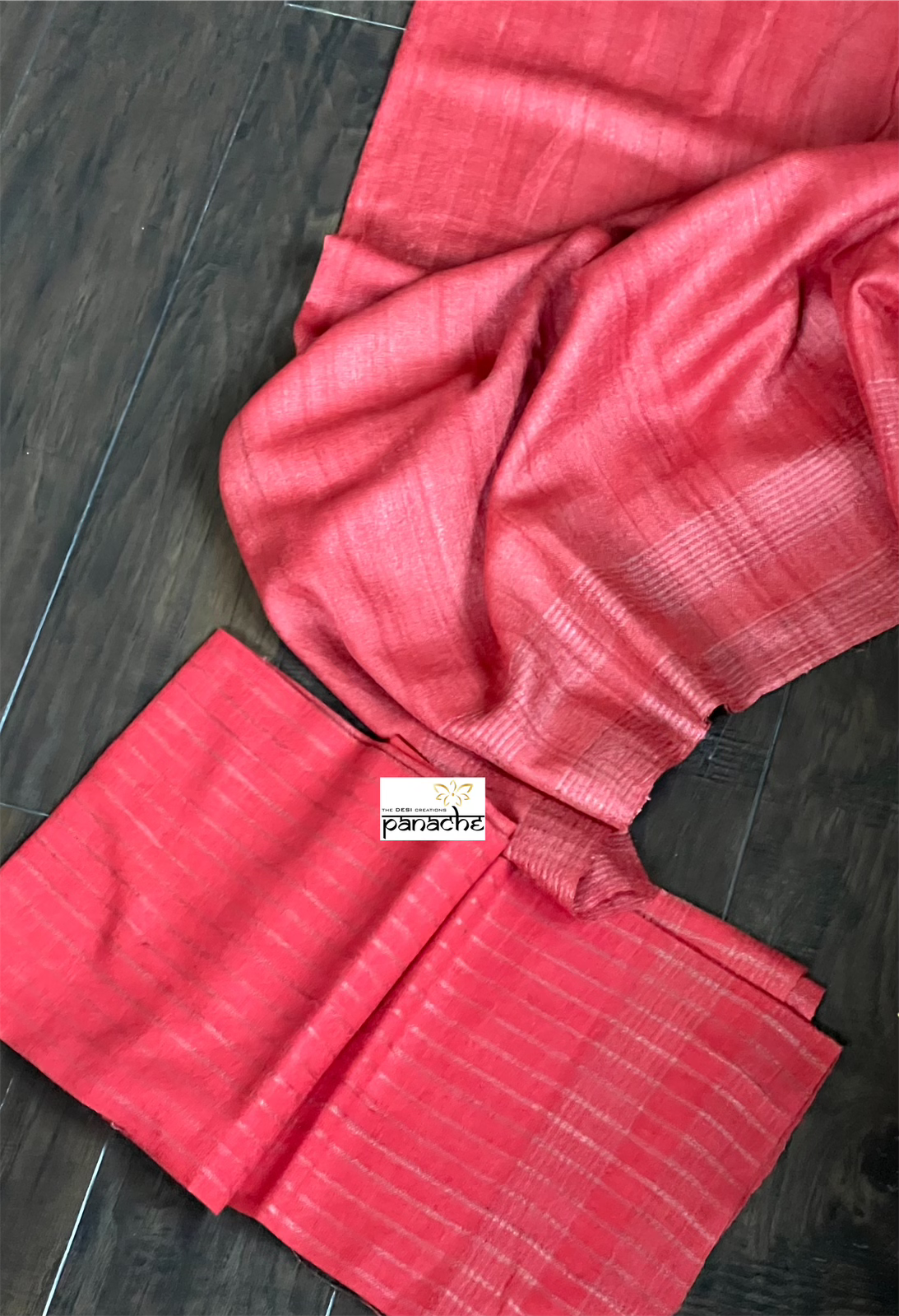 Pure Matka Silk Shibori - Red