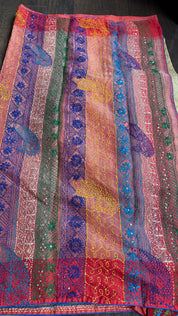Designer Jamdaani Lambani Embroidered - Beige Cream Multi Color