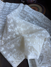 Dhakai Jamdani  - Off White Resham Woven