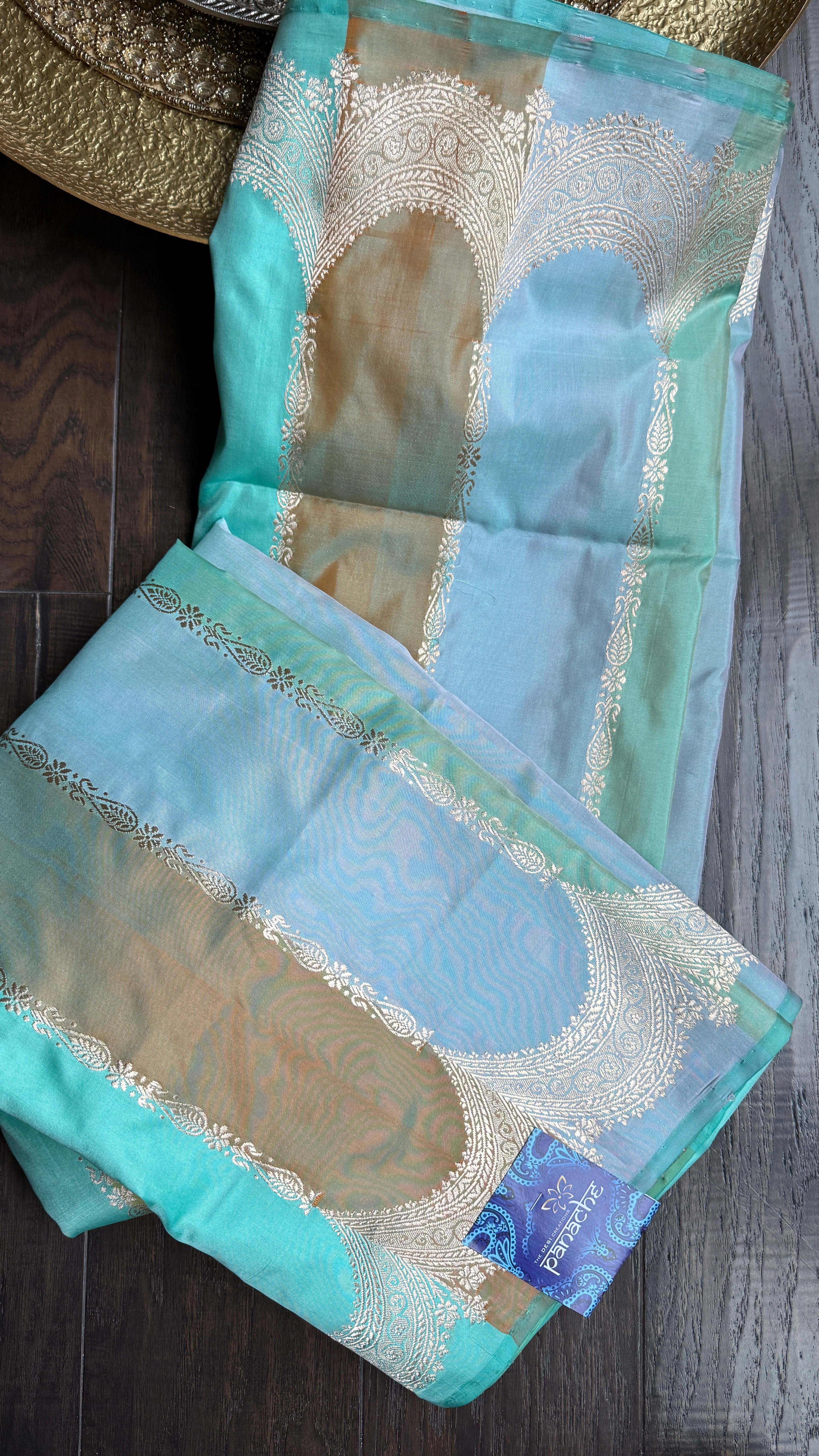 Pure Silk Rangkat Banarasi - Multi shaded