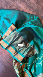 Patan Silk Patola - Green Antique Zari