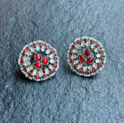 Earring 925 Silver- Lapis Stud