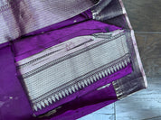 Pure Chanderi Pattu Silk Eknaliya - Wine Silver