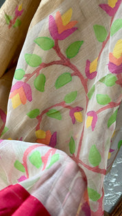 Pure Matka Silk Jamdaani - Tan