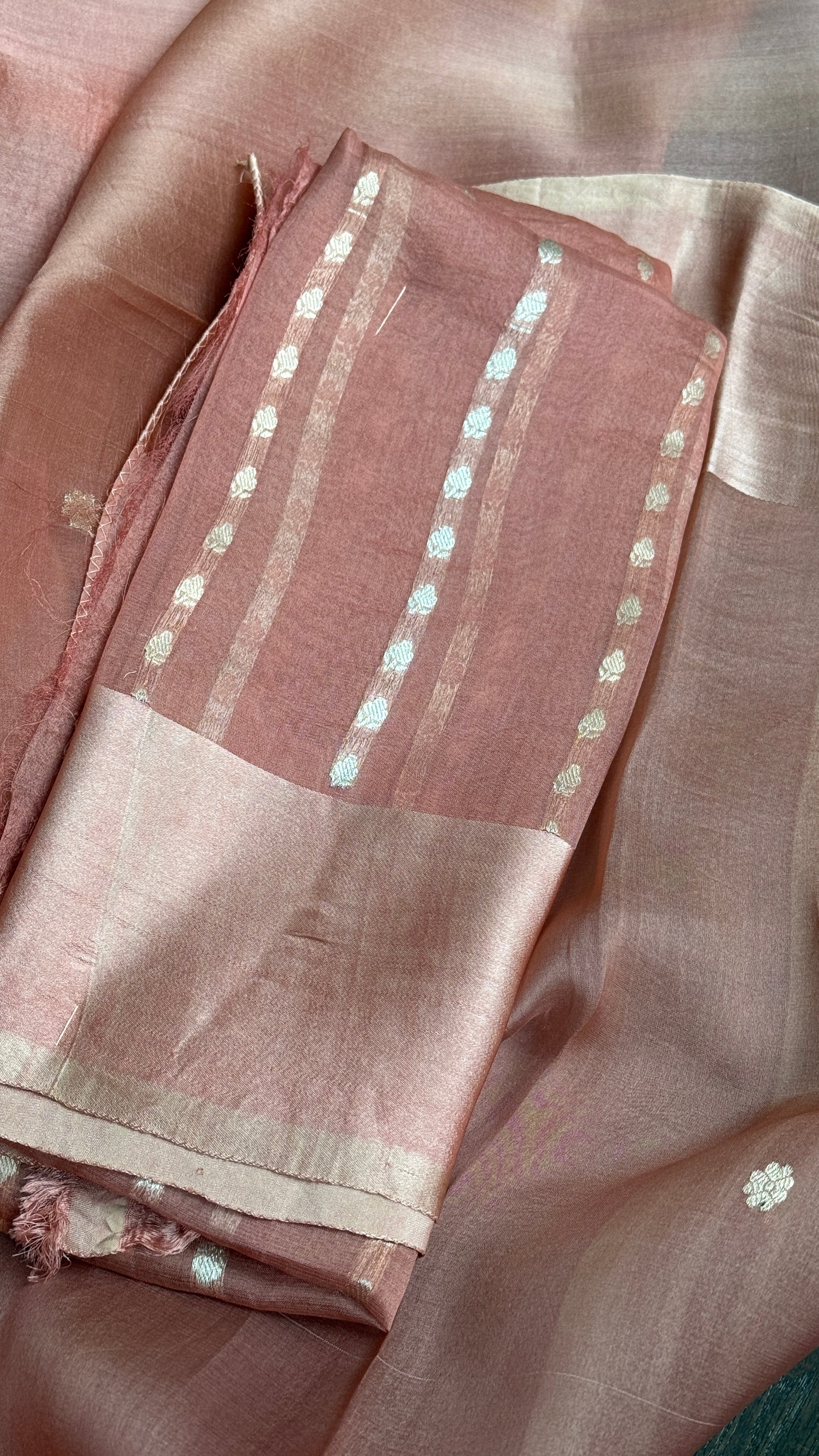 Kora Silk Banarasi - Blush Pink