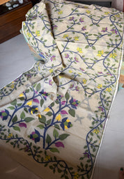 Cotton Jamdaani  - Beige Multi Colored 1