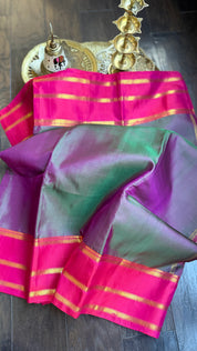 Pure Silk Kanjivaram - Purple Dual Tone