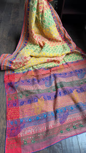 Designer Jamdaani Lambani Embroidered - Beige Cream Multi Color