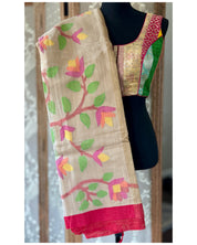Pure Matka Silk Jamdaani - Tan