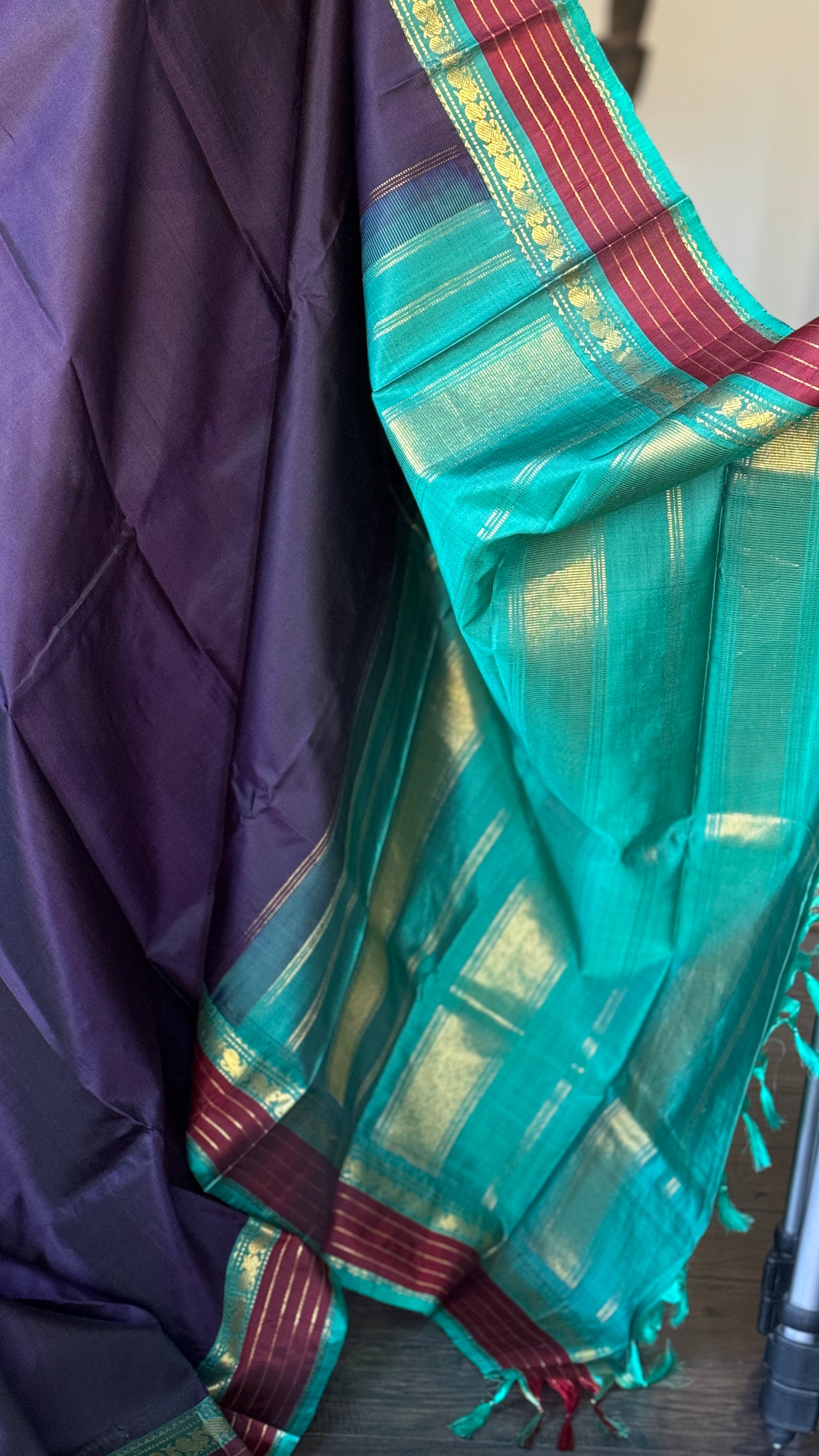 Pure Silk Kanjivaram - Purple Maroon