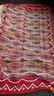 Designer Jamdaani Gujrati Embroidered - Beige Multi Color