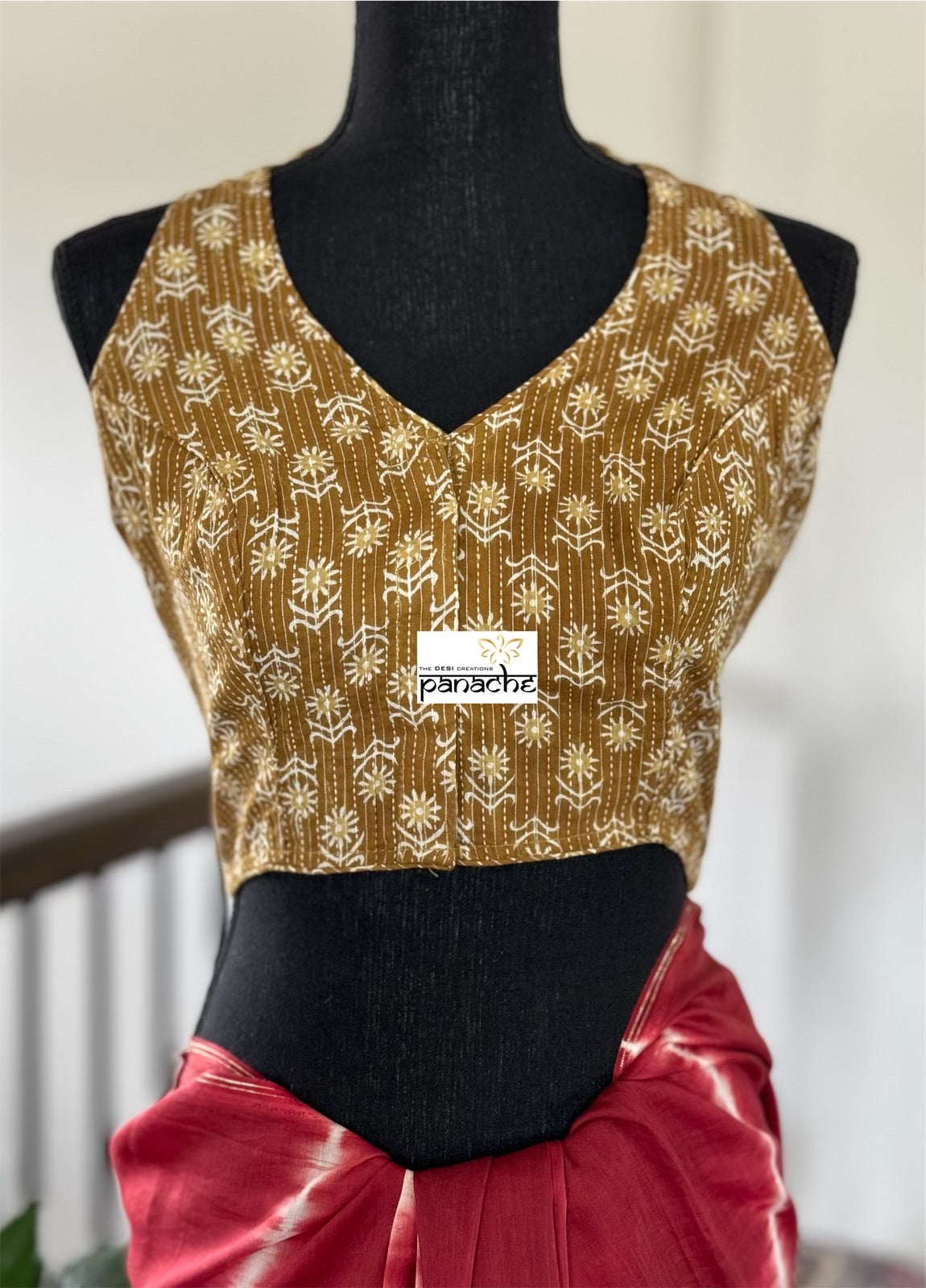 Designer Blouse - Ochre Brown