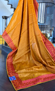 Soft Silk Kathiyawadi Embroidered - Mustard