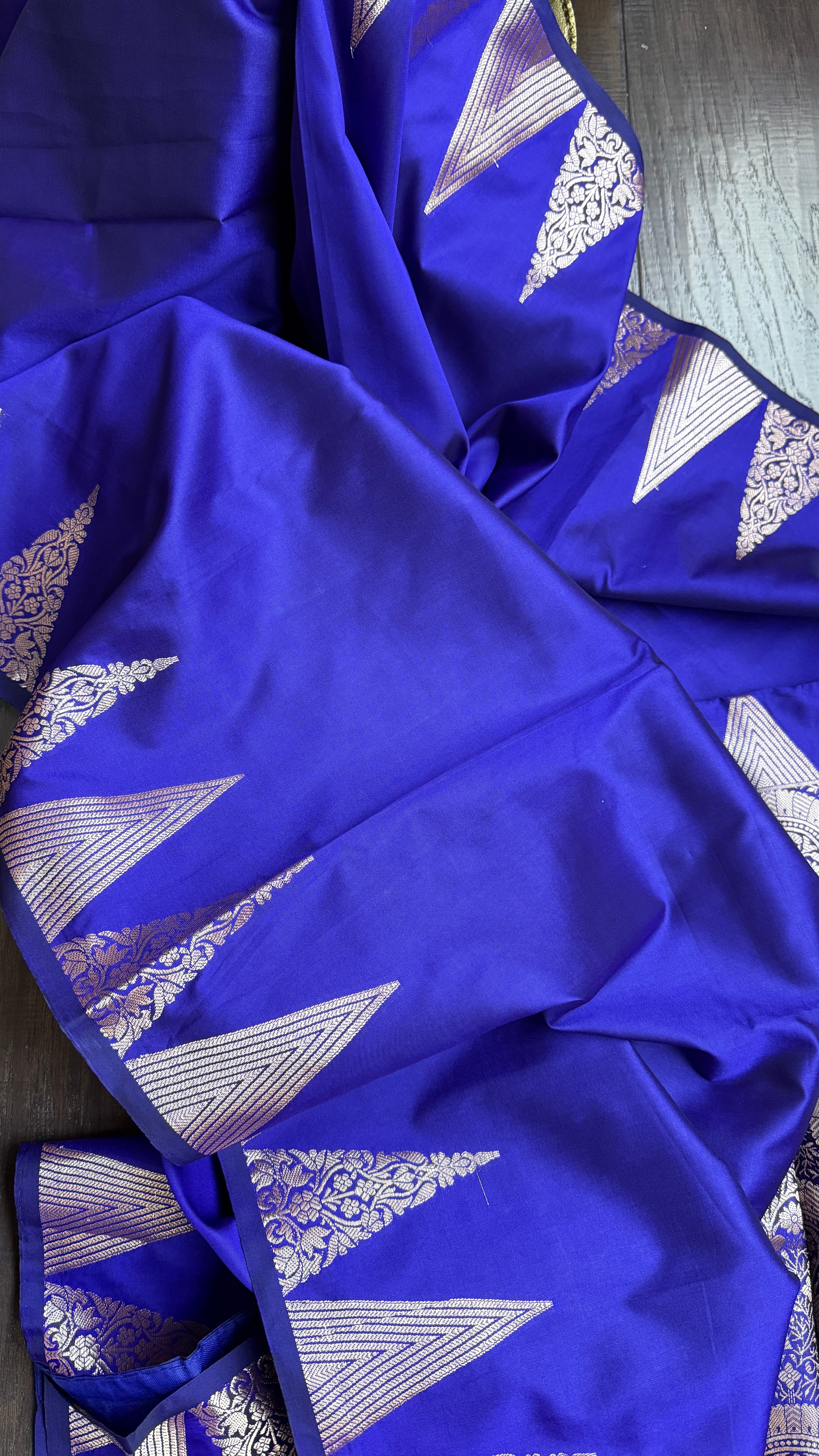 Soft Silk Banaras Saree - Blue Purple
