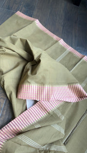 Pure Khadi Cotton Handloom - Brown Woven