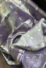 Tissue Organza Silk Banarasi - Purple