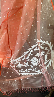 Muslin Jamdaani - Peach