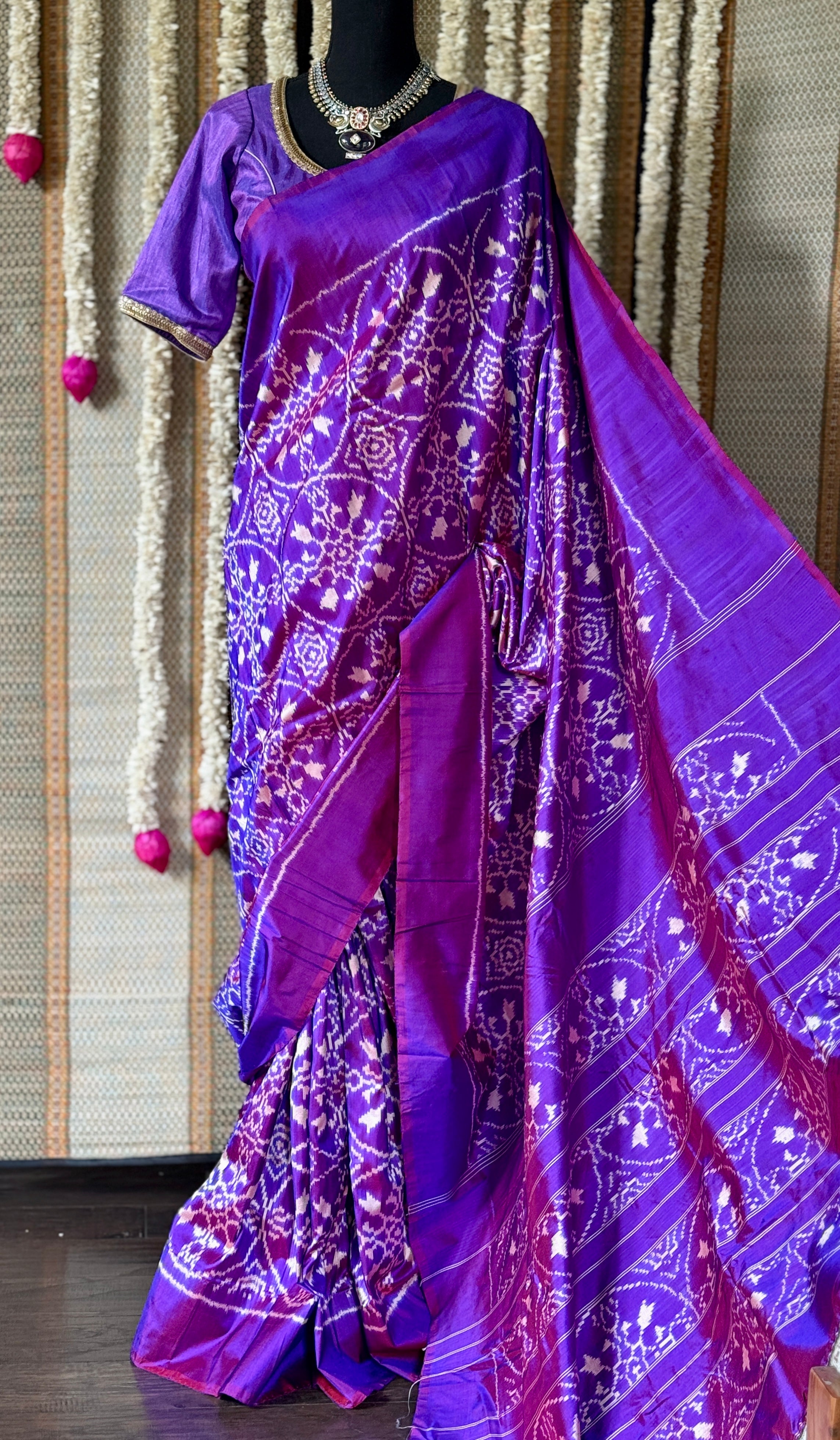 Pure Silk Ikat - Purple Pochampally