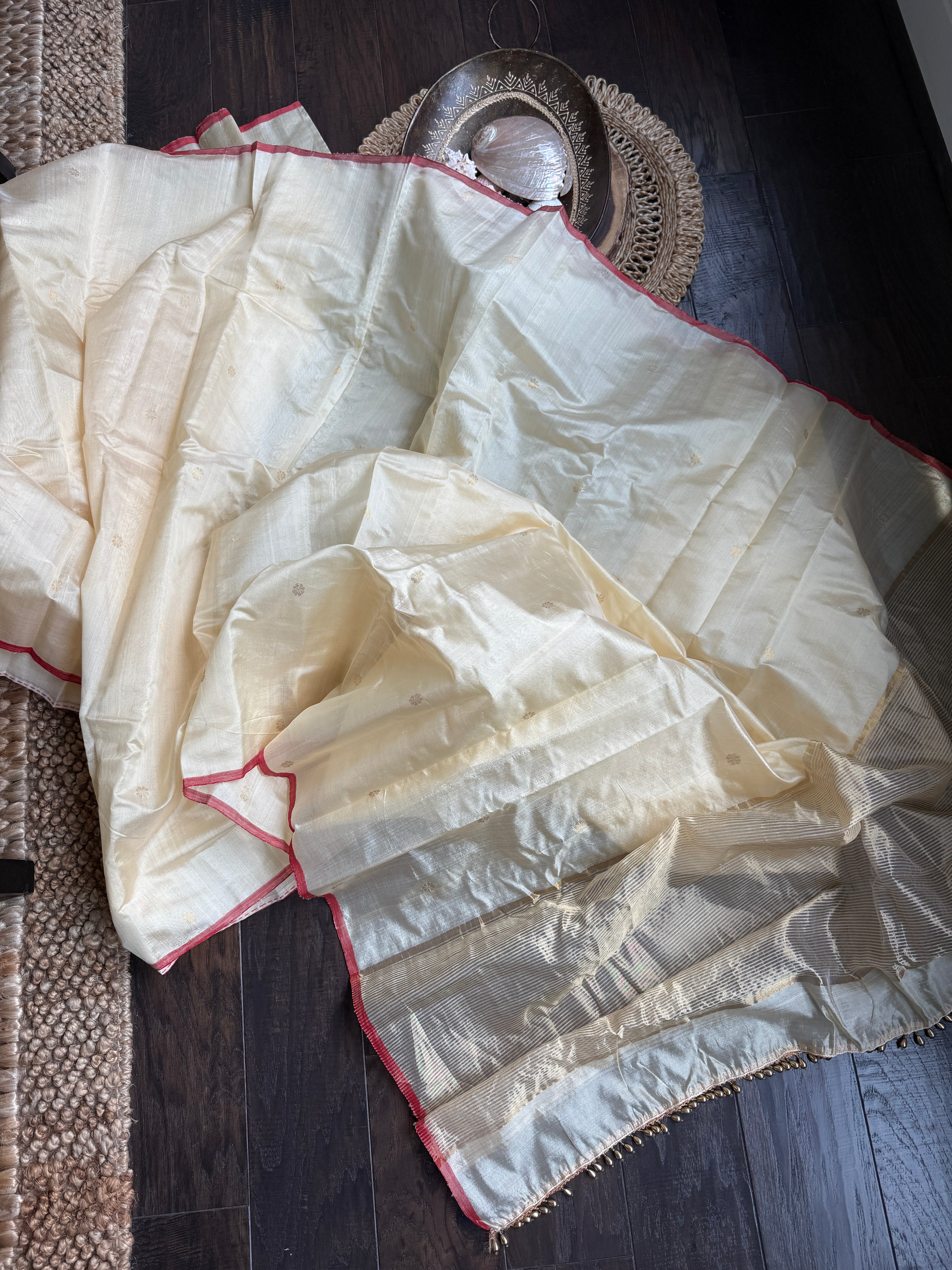 Chanderi Pattu Silk - Light Butter Yellow