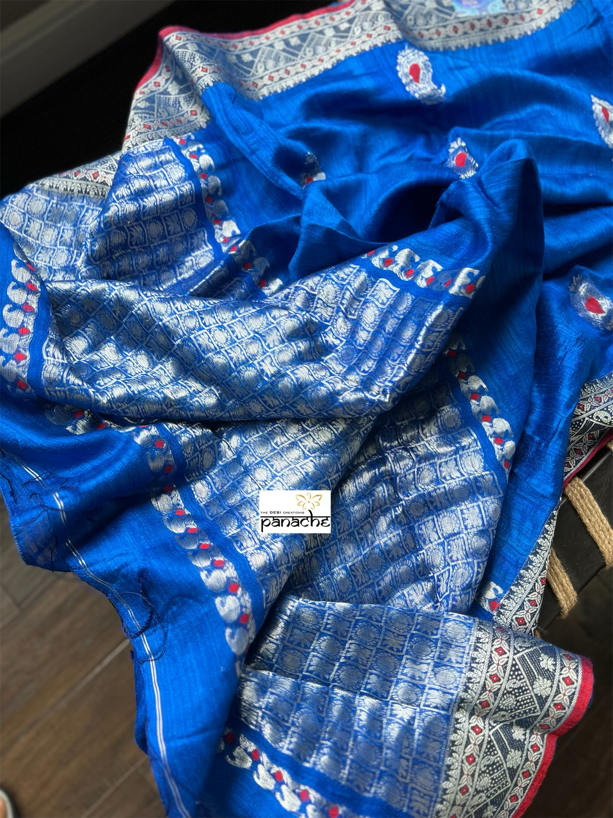 Pure Matka Silk - Royal Blue Woven