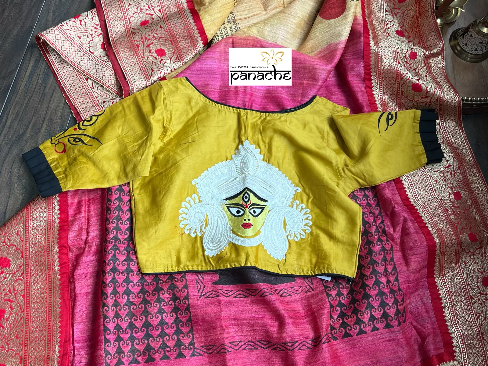 Designer Blouse - Yellow Black