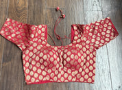 Designer Blouse - Reddish Maroon Woven Size 36