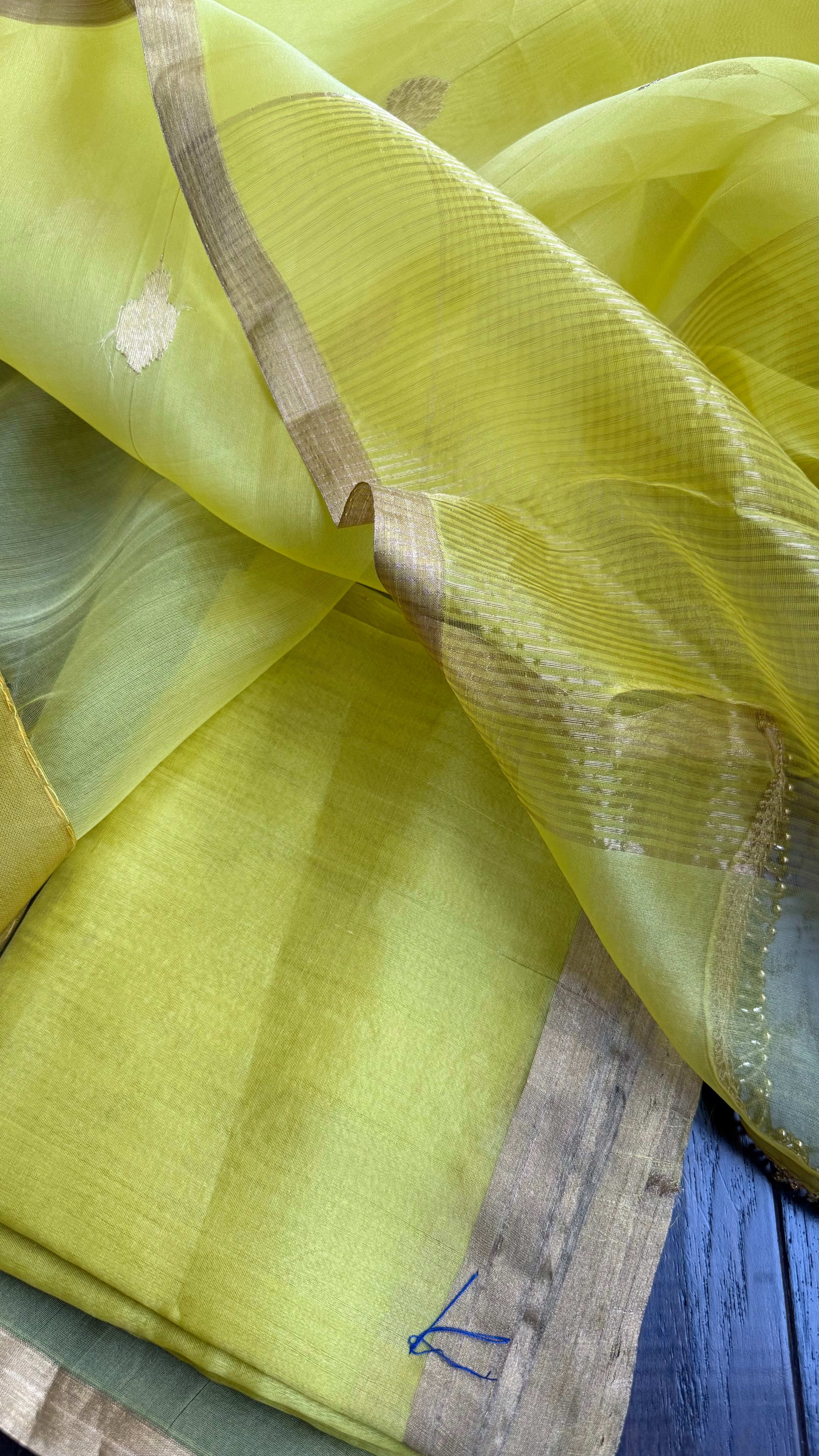Chanderi Organza Silk - Yellow