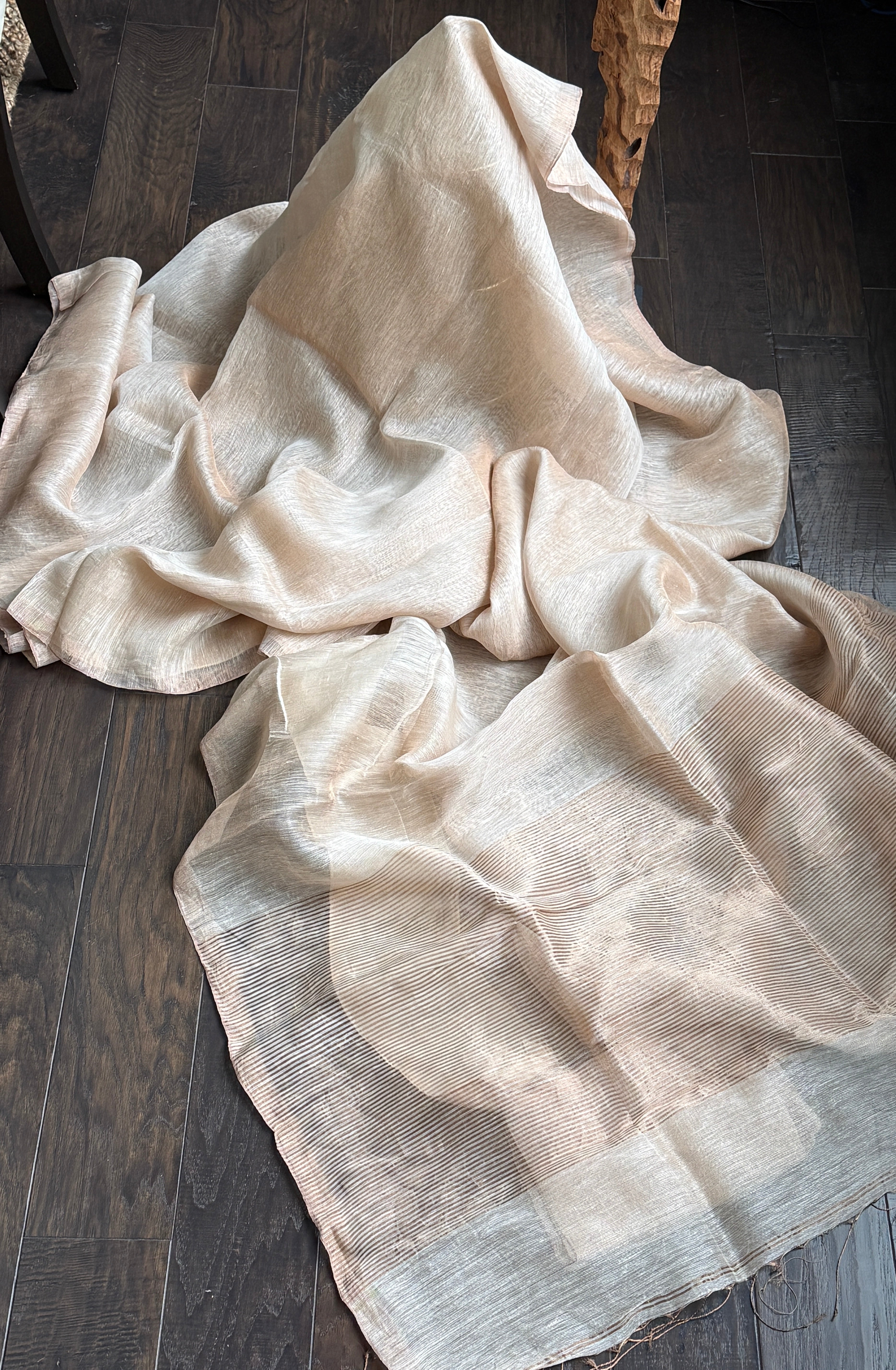 Linen Silk Borderless - Light Peach Dust
