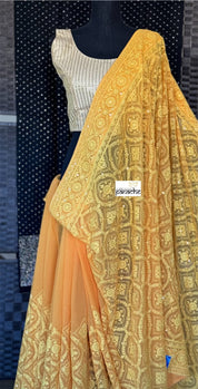 Designer Geogette Chikankari - Sunrise Yellow