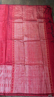 Pure Matka Silk - Maroon Zari Woven