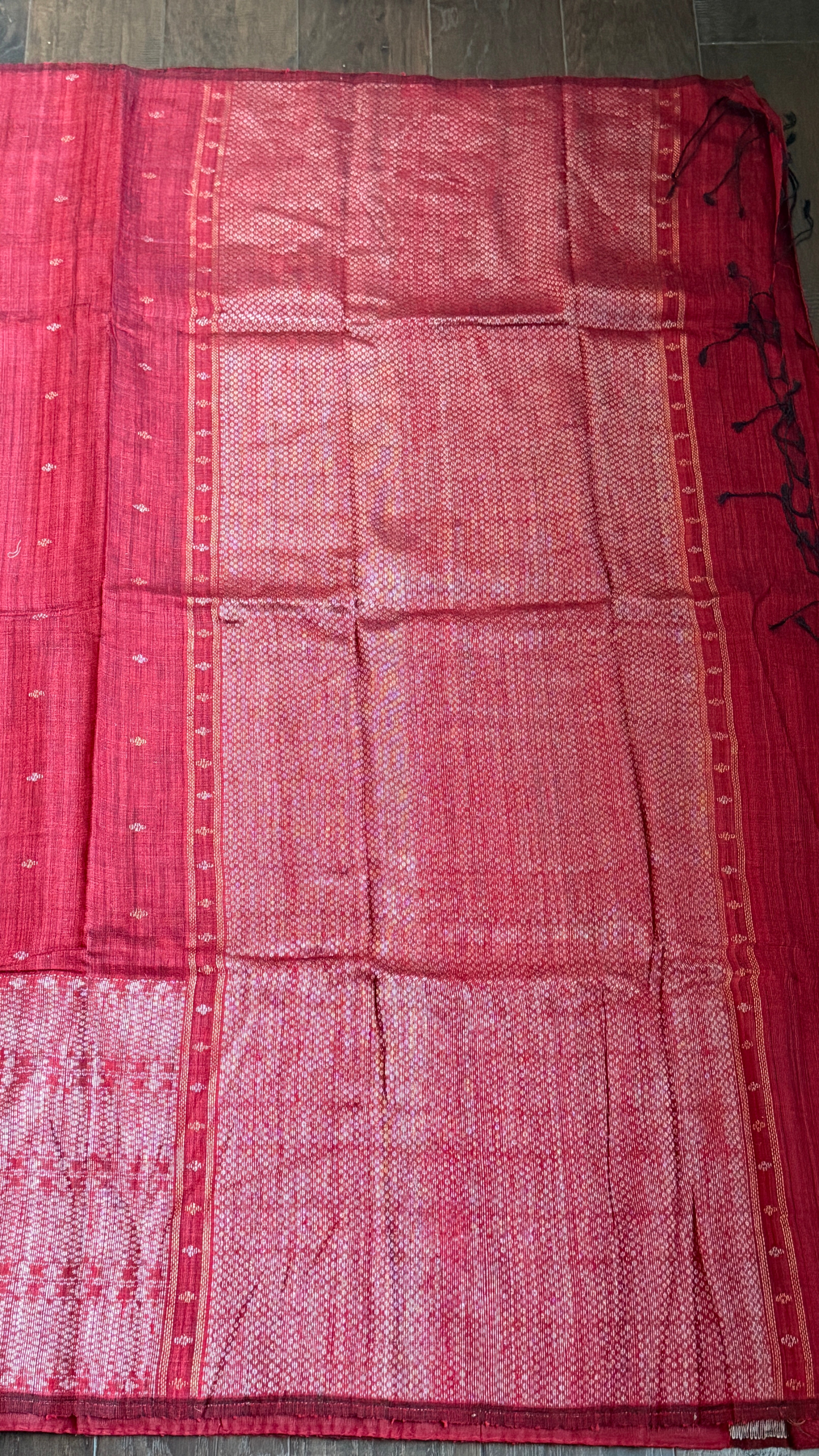 Pure Matka Silk - Maroon Zari Woven