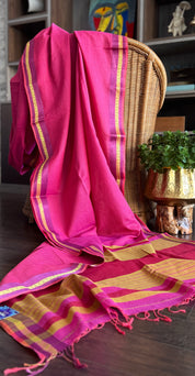 Pure Khadi Cotton Handloom - Pink