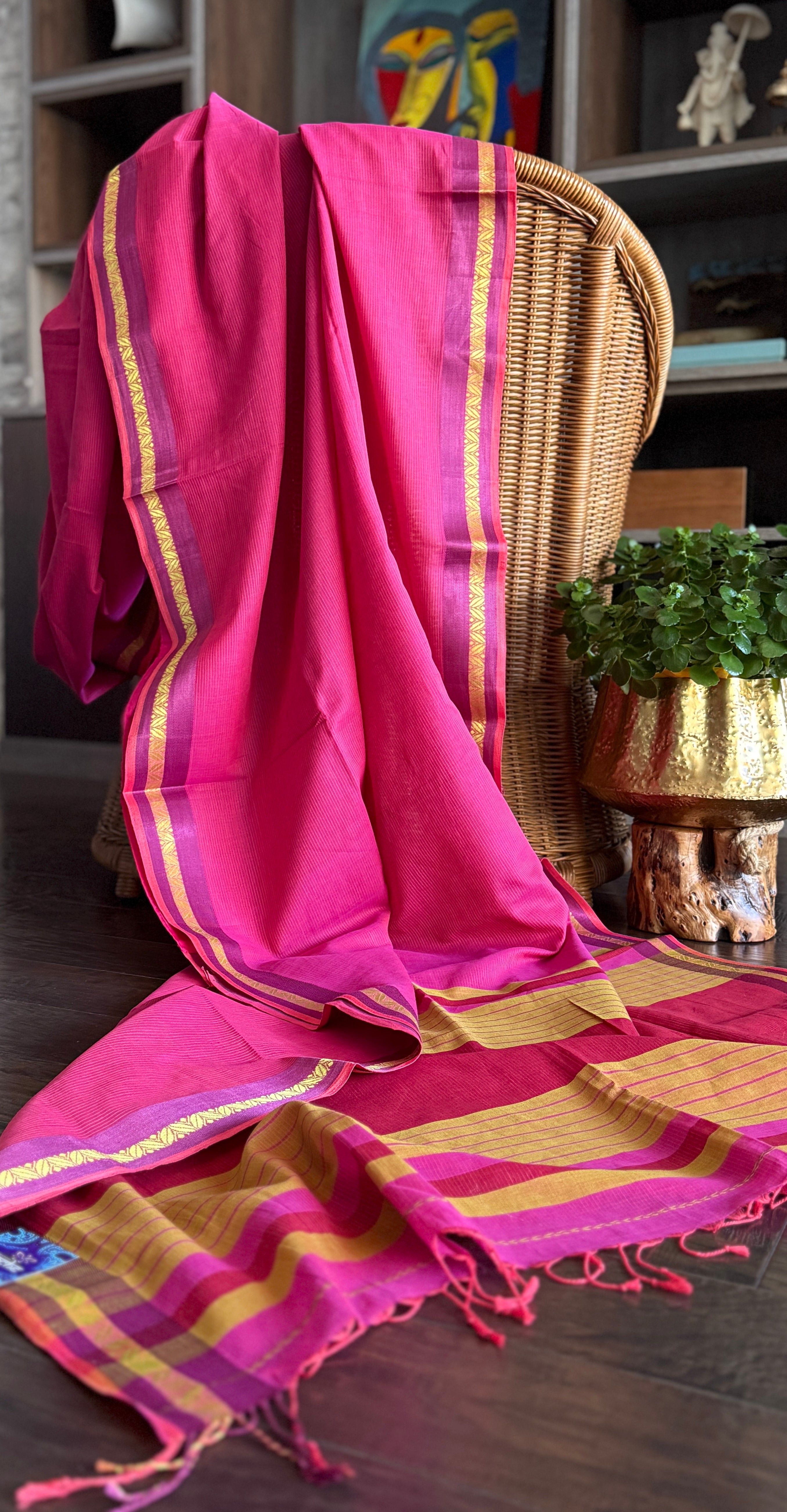 Pure Khadi Cotton Handloom - Pink