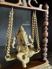 Home Decor - Brass Ganesha Idol2 on jhula