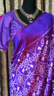 Pure Silk Ikat - Purple Pochampally