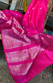 Pure Matka Silk - Magenta Pink Woven