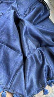 Linen Silk Borderless - Navy Blue