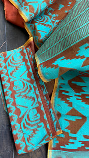 Jamdaani  - Ochre Orange Firozi