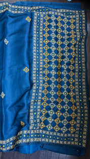 Soft Silk Kutch Embroidered - Blue