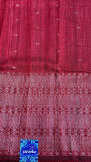 Pure Matka Silk - Maroon Zari Woven