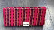 Gujrati Stitch Clutch - Red Black