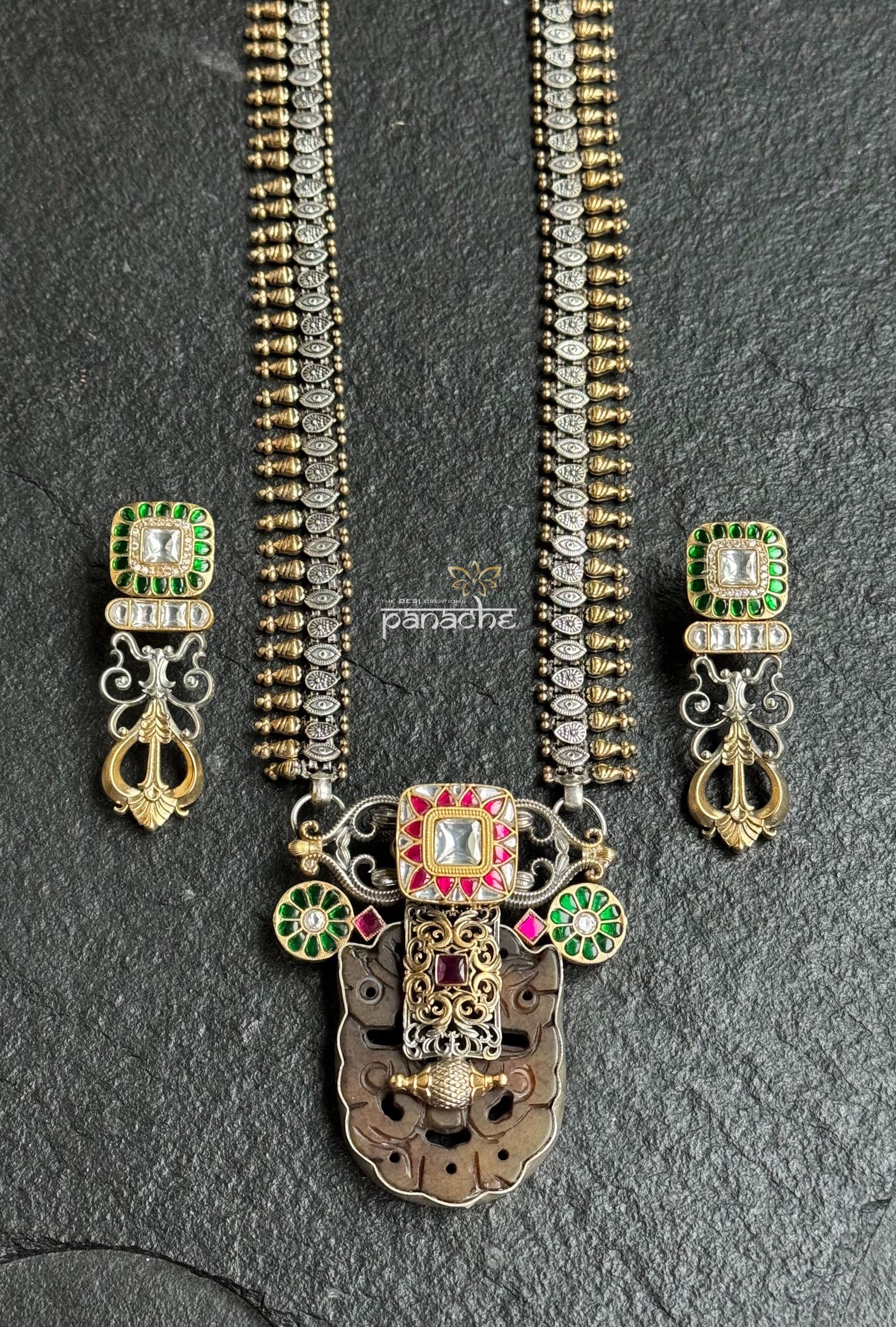 Earring 925 Silver- Statement Kundan
