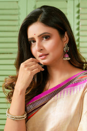 Vidarbha Tussar Silk - Tussar Color Purple woven